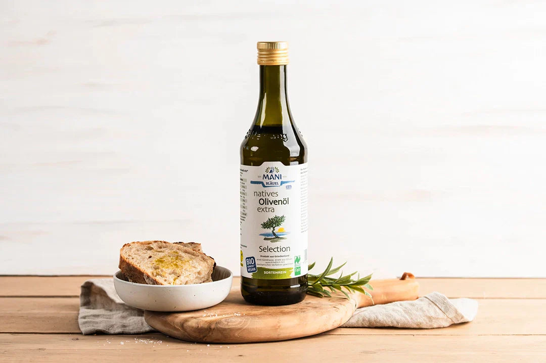 MANI Faires Bio Olivenl in der Pfandflasche