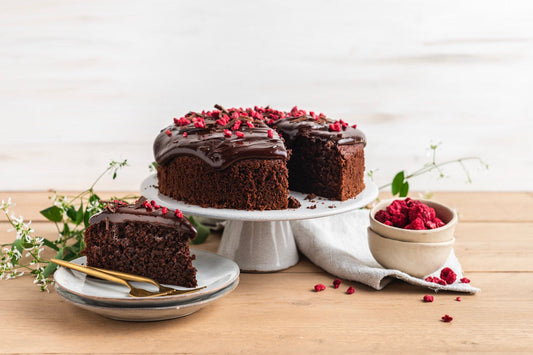 Rote Bete Kuchen mit Schokoladenganache