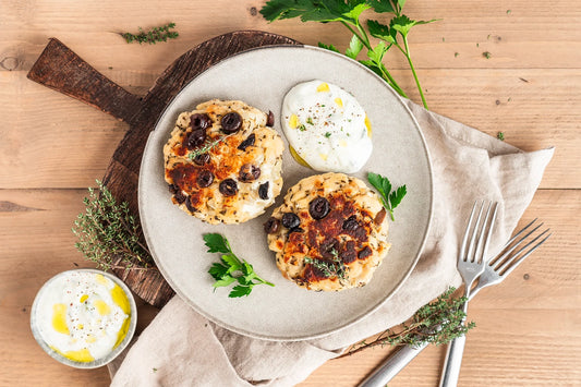 Kaspressknödel mit Tzatziki