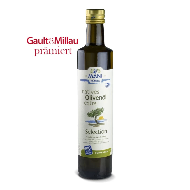 MANI natives Olivenöl extra, Selection, bio, 0,5 l Flasche