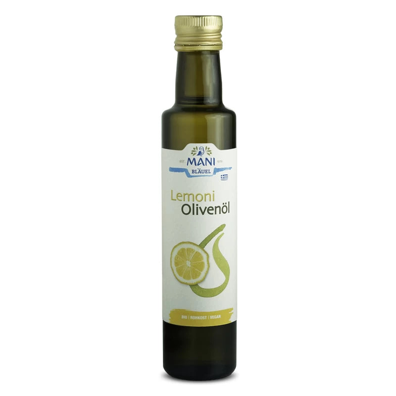 MANI Olivenöl mit Zitrone, bio, 0,25 l Flasche Olivenöl