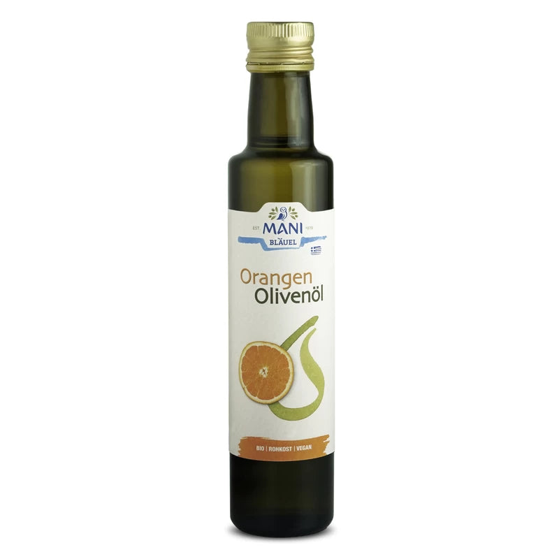 MANI Orangen Olivenöl, bio, 0,25 l Flasche