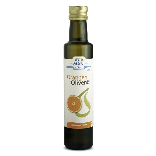 MANI Orangen Olivenöl, bio, 0,25 l Flasche