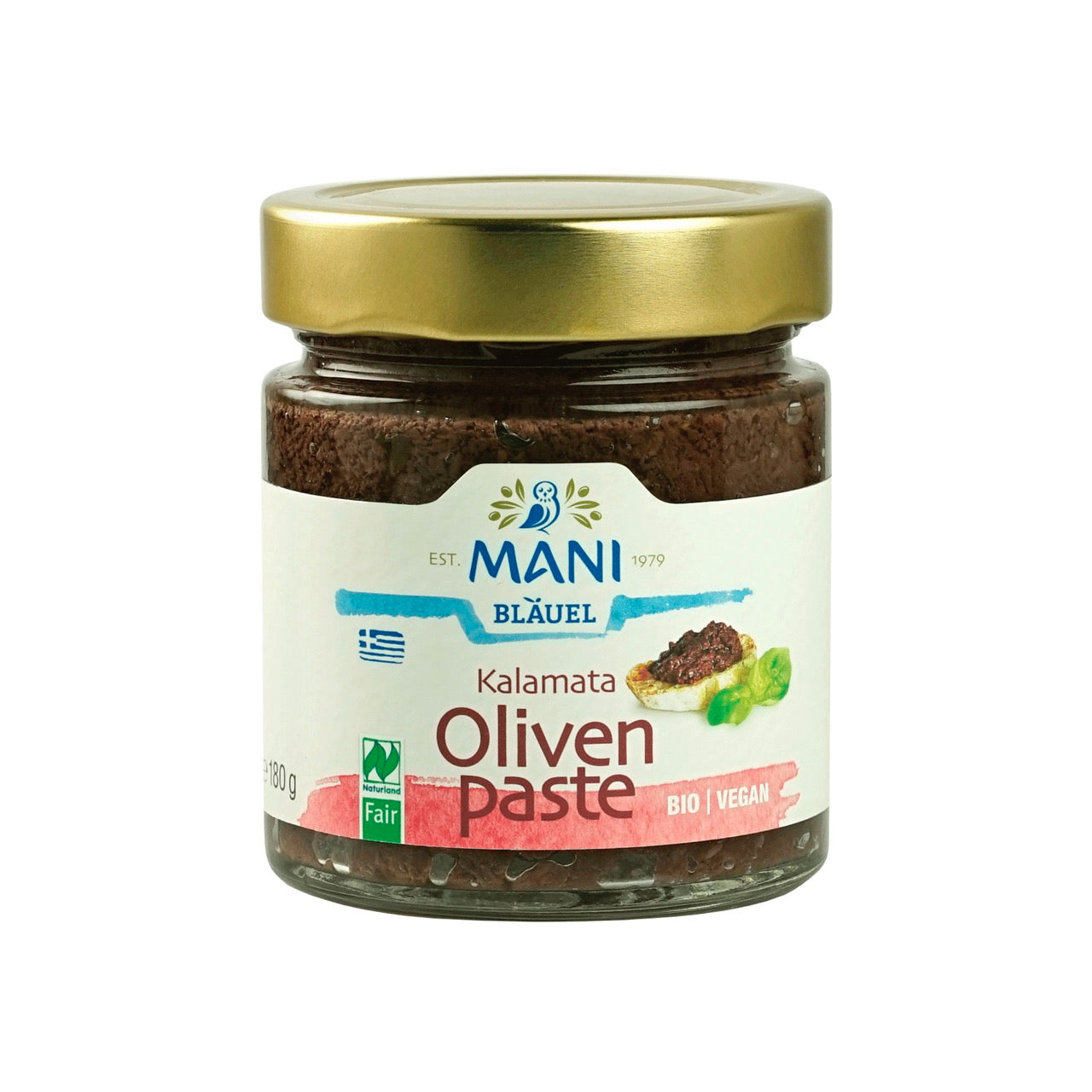ΜΑΝΙ Kalamata Olivenpaste, bio, NL Fair, 180g Glas Mezes