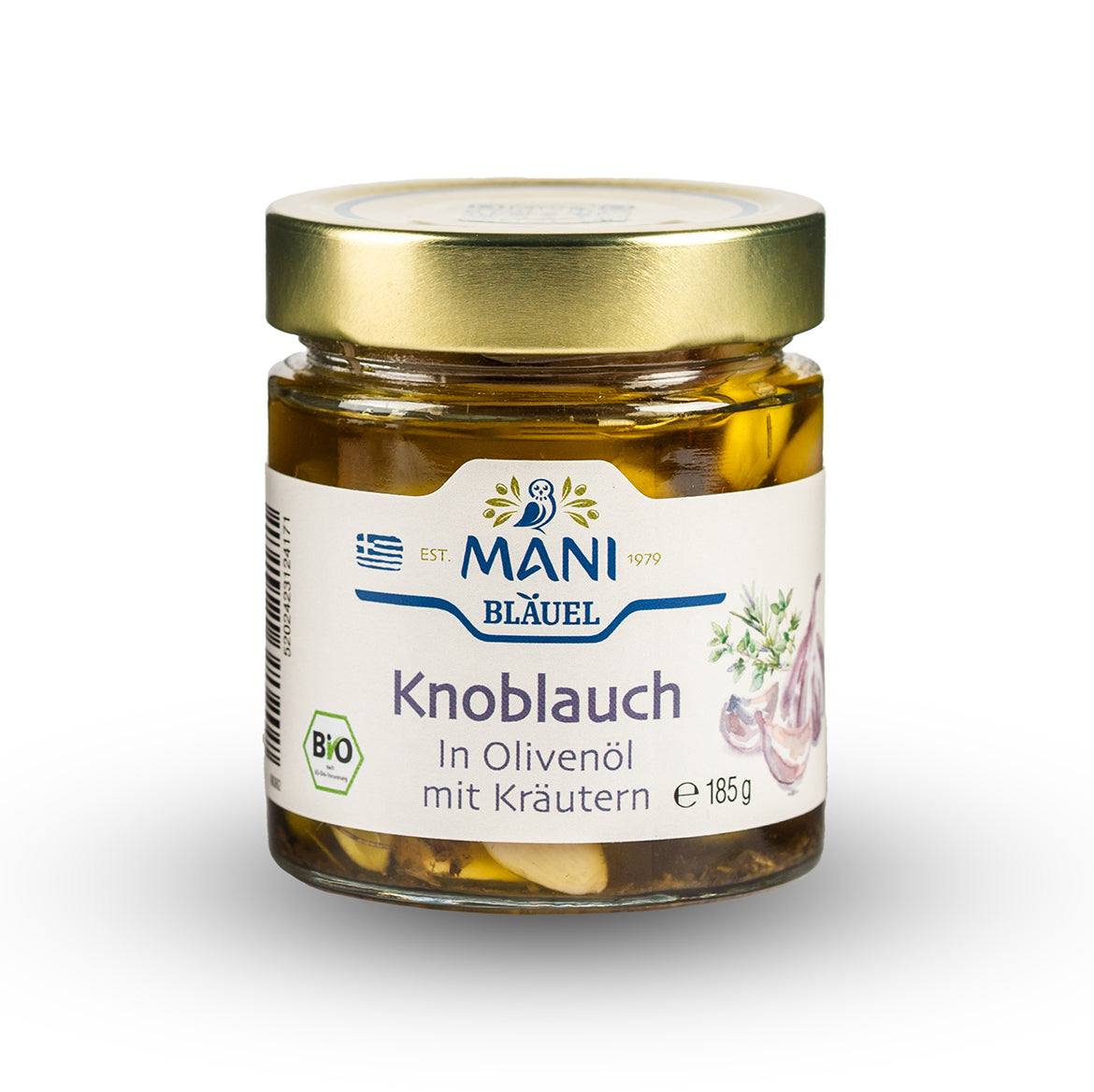 MANI Knoblauch in Olivenöl mit Kräutern, bio