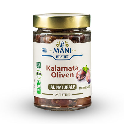 MANI Organic Kalamata Olives al naturale, Naturland Fair