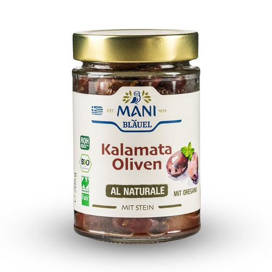 MANI Kalamata Oliven al naturale, bio, Naturland Fair