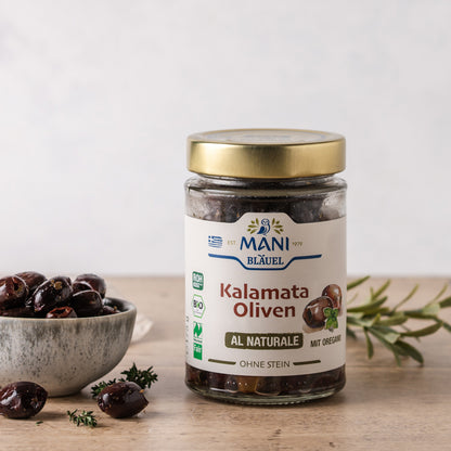 ΜΑΝΙ Kalamata Oliven al naturale, entkernt, bio, Naturland Fair
